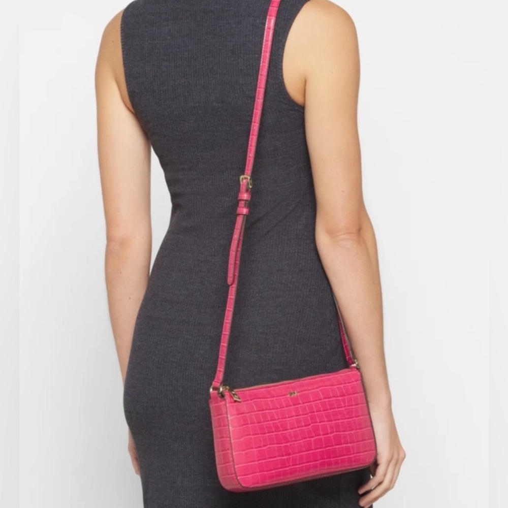 DKNY Double Crossbody Hot Pink Chain Bag Set of 2 Bags AUTHENTIC NEW - Picture 14 of 14